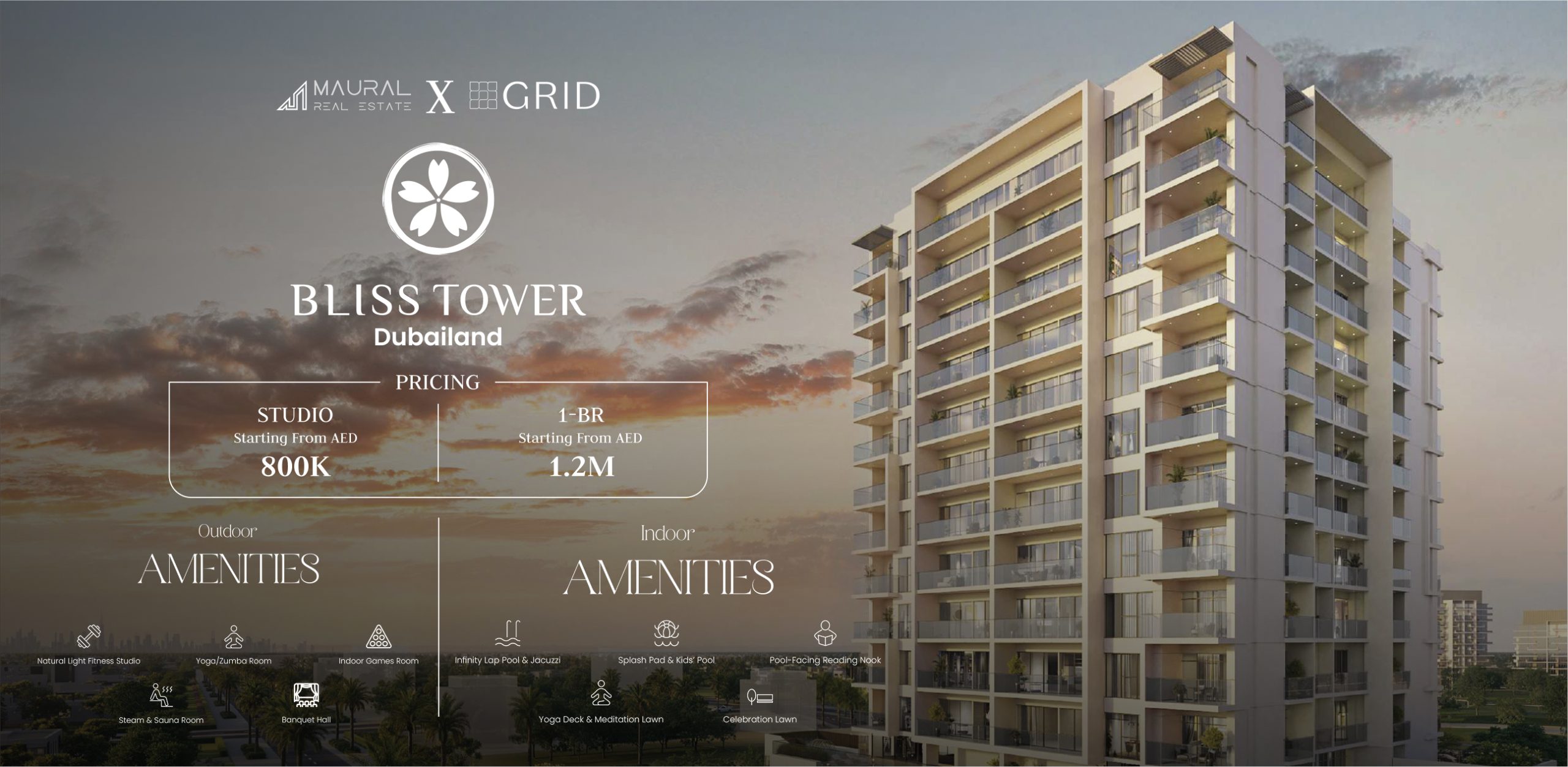 Bliss tower Dubailand in dubai